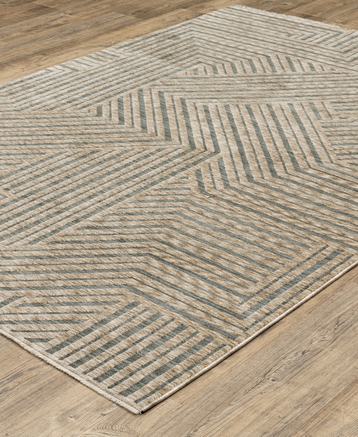 Oriental Weavers Echo Ech01 3'3"x5' Area Rug In Beige
