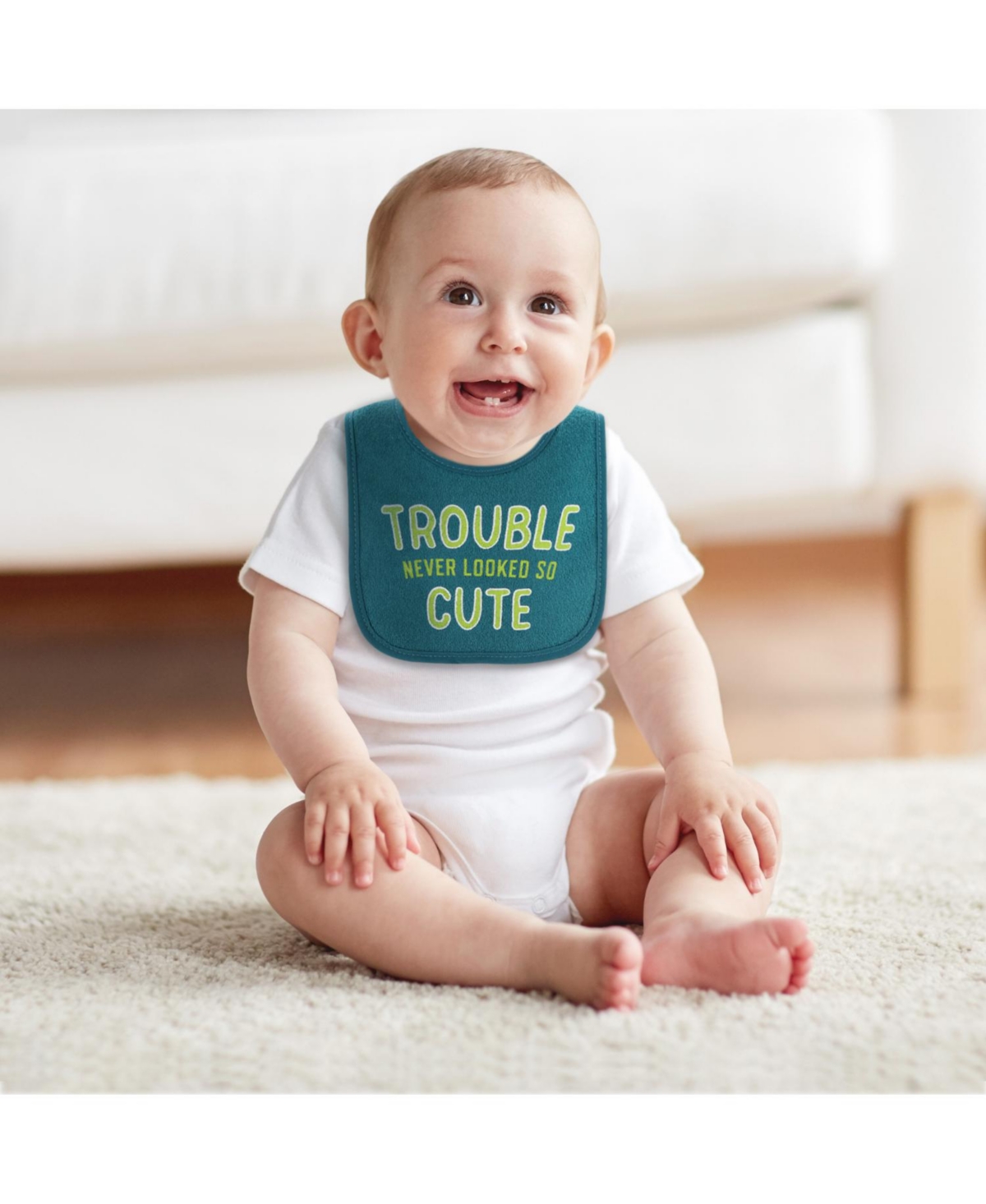The Peanutshell Baby Boys Oh Boy! Terry Bib 10 Pack Set, Feeding, Teething, Drooling -blue/white