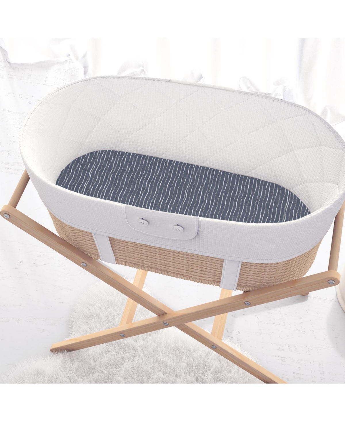 The Peanutshell Soft Cloud Bassinet Sheets for Newborn Baby Girl or Baby Boy, 4 Pack Set