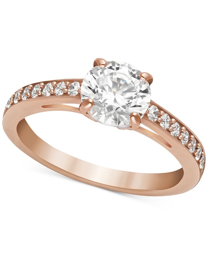 Swarovski Rose Gold-Tone Crystal Ring & Reviews - Fashion Jewelry