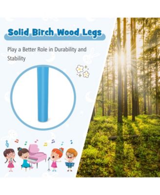 30-Key Wood Toy Kids Grand Piano with Bench and Music Rack