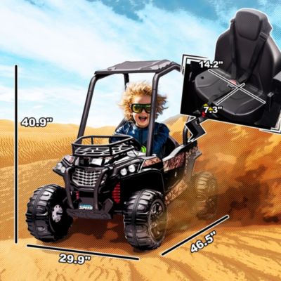12V Kids UTV with Music, Lights, MP3/USB, Suspension,
