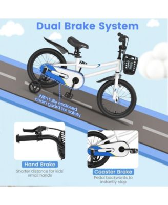 16 Inch Kids Bike with Removable Training Wheels-White