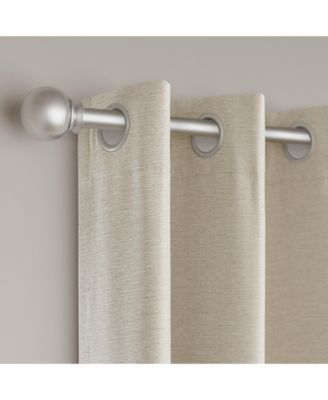 Brushed Serengeti Stria 100% Blackout Grommet Pair (2 panels), 52"×84"