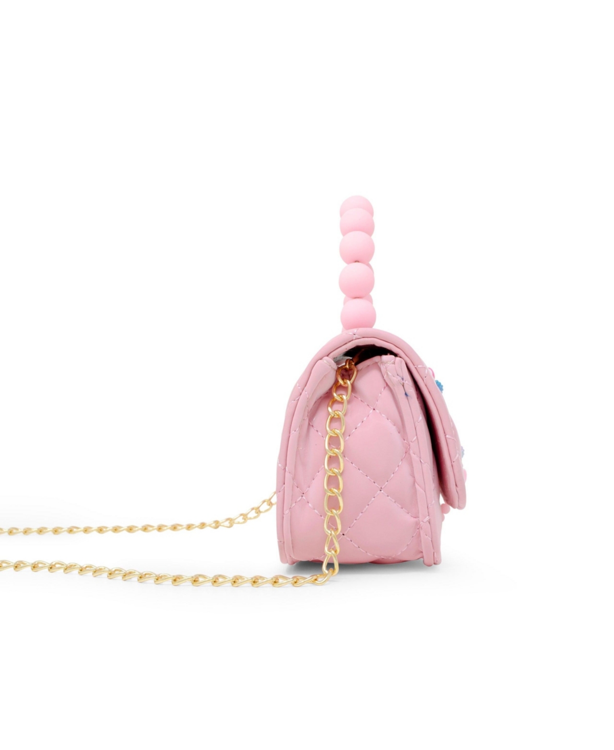 Tiny Treats + Zomi Gems Girls Pearl Handle Message Charm Handbag,- Pink