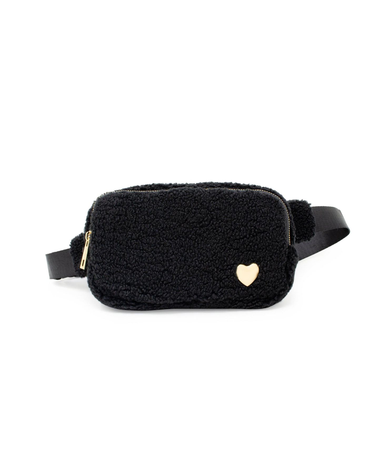 Сумка Tiny Treats + Zomi Gems Fuzzy Belt with Heart, Black для девочек — фото 1