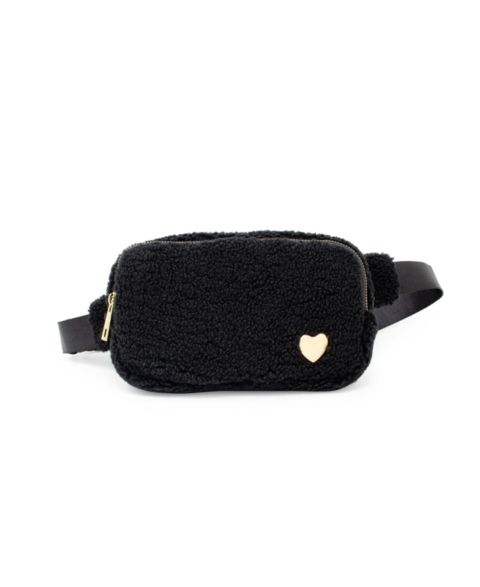 Сумка Tiny Treats + Zomi Gems Fuzzy Belt with Heart, Black для девочек