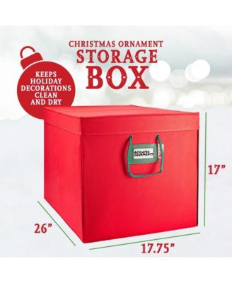 Christmas Ornament Storage Box with Dividers and 4 Removable Trays Stores up to 96-3&amp;quot; Ornaments