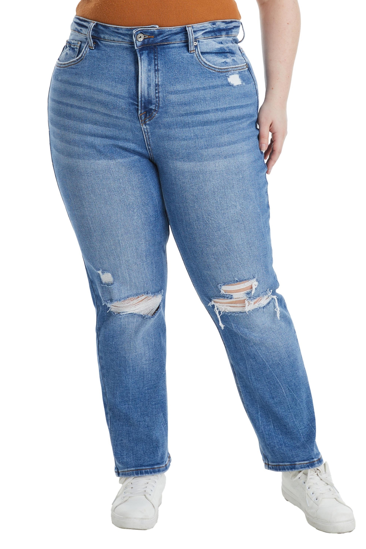 BAYEAS PLUS SIZE SARAH HIGH RISE RELAXED STRAIGHT JEANS 