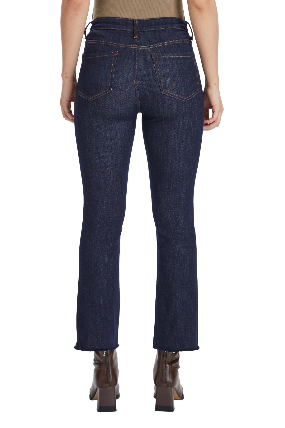BAYEAS WOMEN'S HIGH RISE RAW HEM STRAIGHT JEANS 