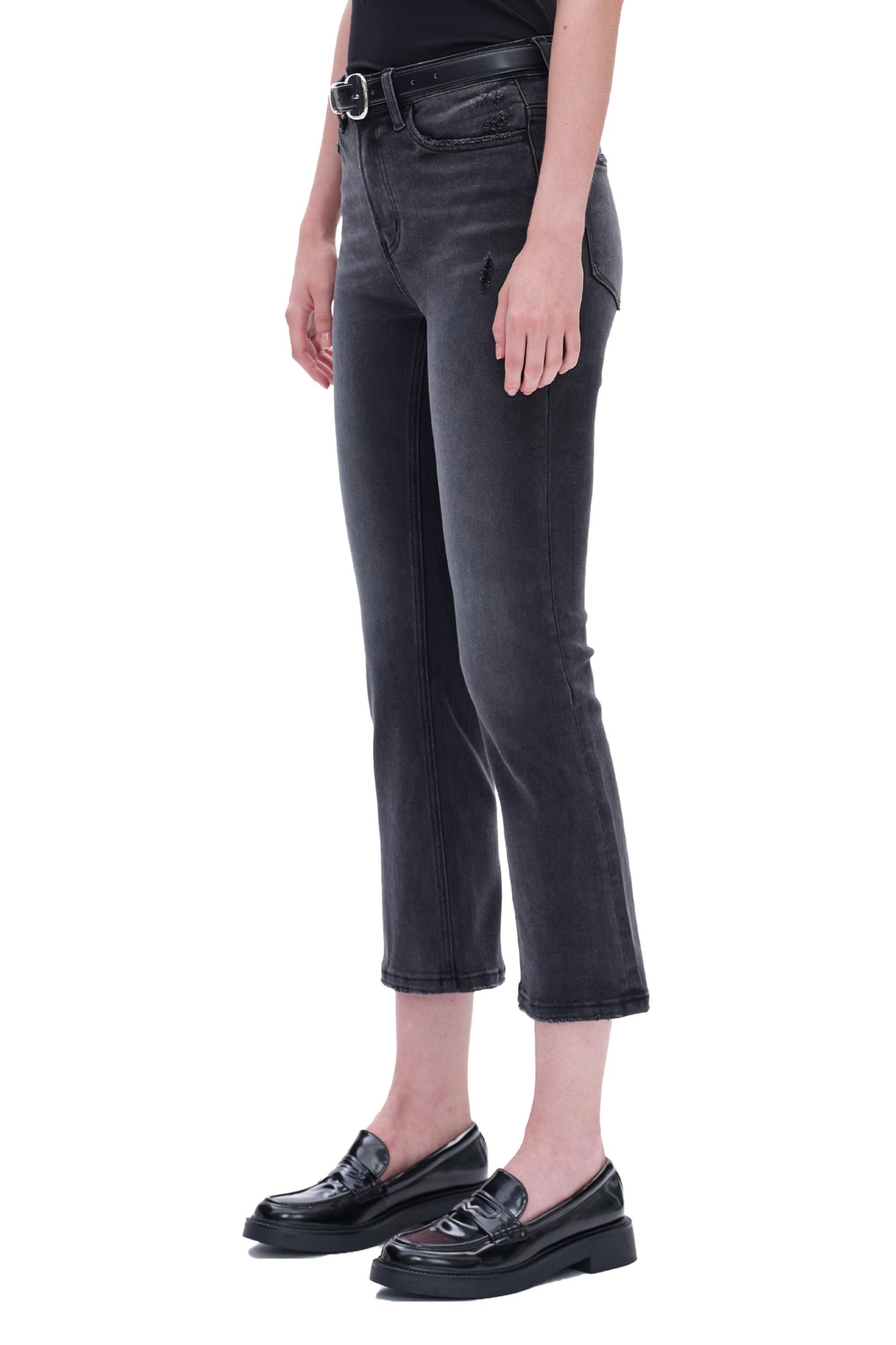 BAYEAS WOMEN'S ELAINE HIGH RISE CROP FLARE JEANS 