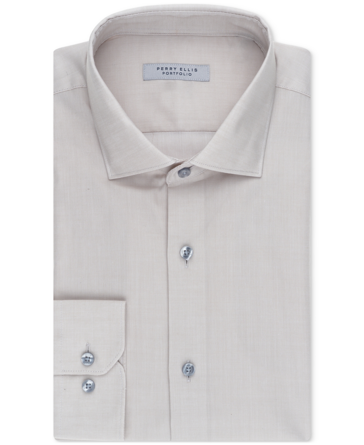 Perry Ellis Men's Modern-Fit Lux Twill Solid Dress Shirt