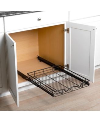 Black Pull Out Cabinet Organizer 17 x 21 In