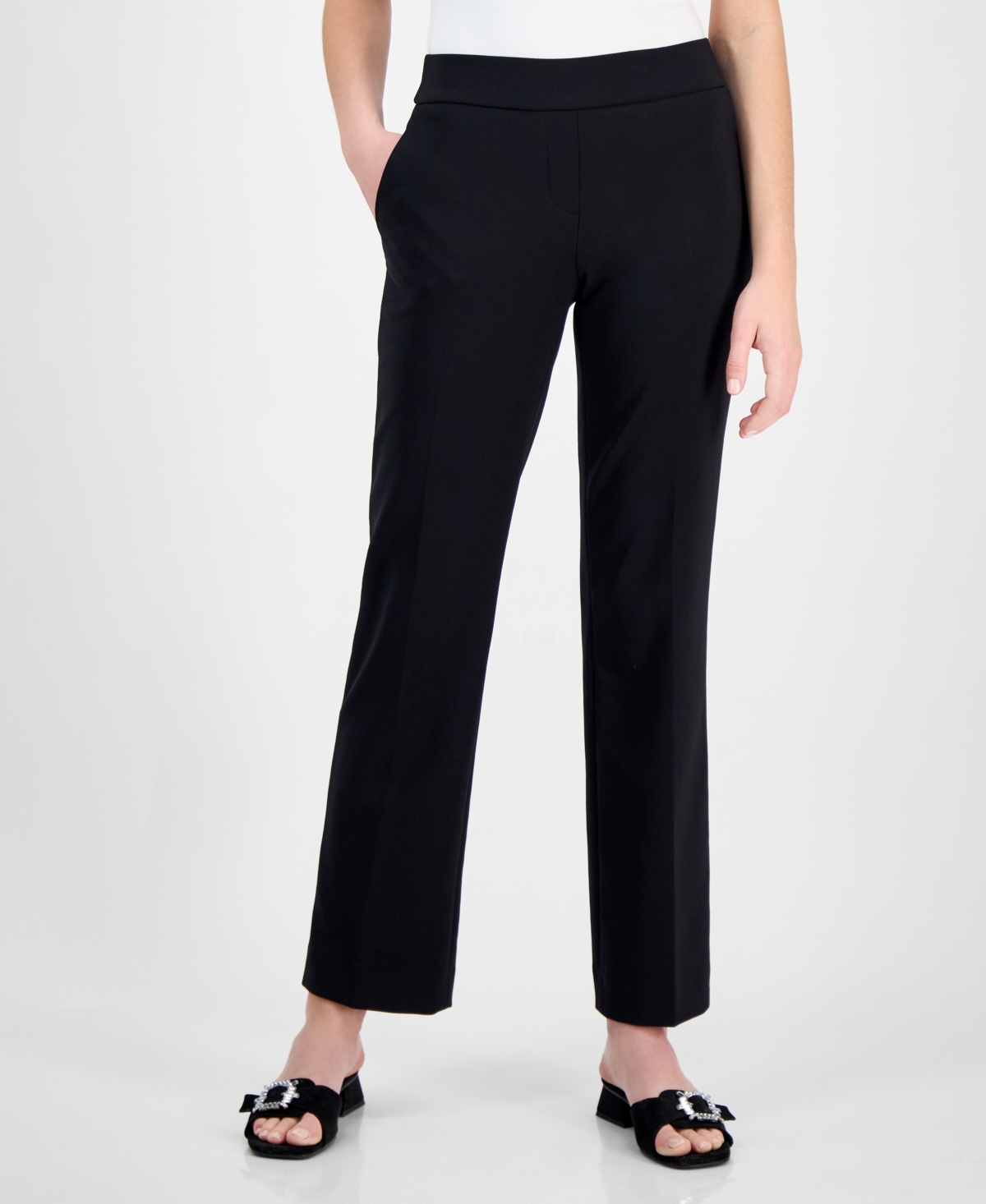 Anne Klein Women's Mid Rise Pull-on Pants