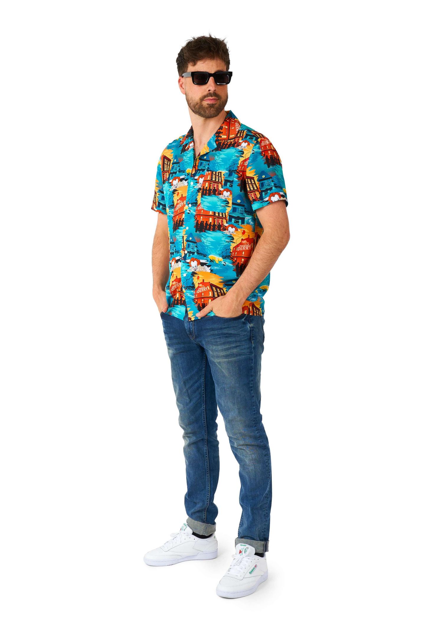 Мужская рубашка OppoSuits Official IT Hawaii Shirt - Halloween Themed Party Shirt - Short Sleeve - Multicolor, цвет: Miscellaneous — фото 2