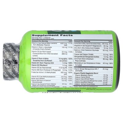 One Daily Multivitamin For Men  -  240 Vegetarian Capsules