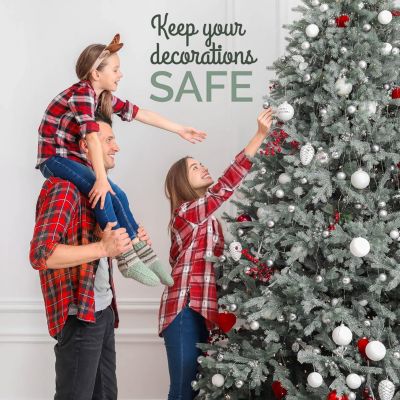 Adjustable Dividers and 4 Trays Christmas Storage Box