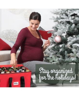 Adjustable Dividers and 4 Trays Christmas Storage Box