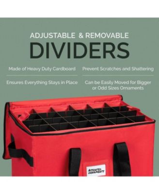 Adjustable Dividers and 4 Trays Christmas Storage Box