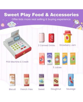 Kids Grocery Store Playset with Cash Register POS Machine
