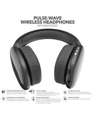 Wave-56 Bluetooth Headphones, 40H Playtime, Hi-Res Audio