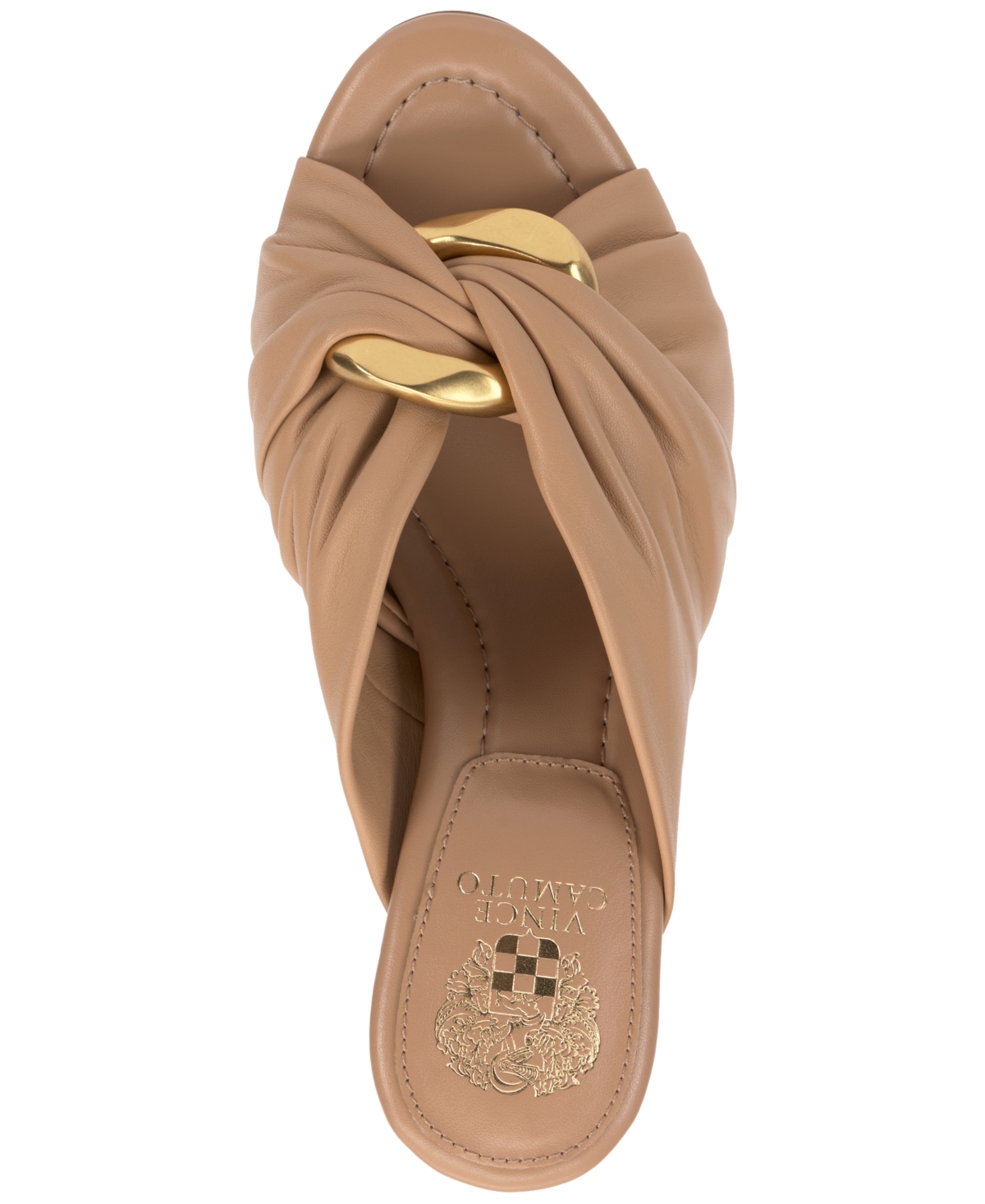 Vince Camuto Women's Patie Ruched Knot Hardware Dress Sandals