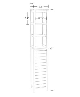 Madison Collection Linen Tower with Open Shelves