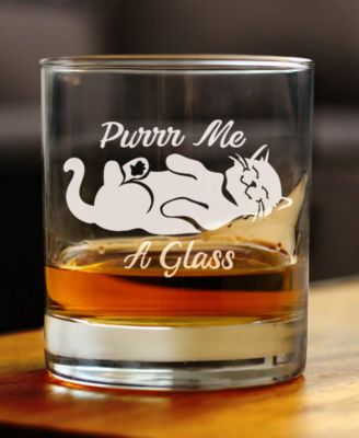 Purr Me a Glass Whiskey Rocks Glass