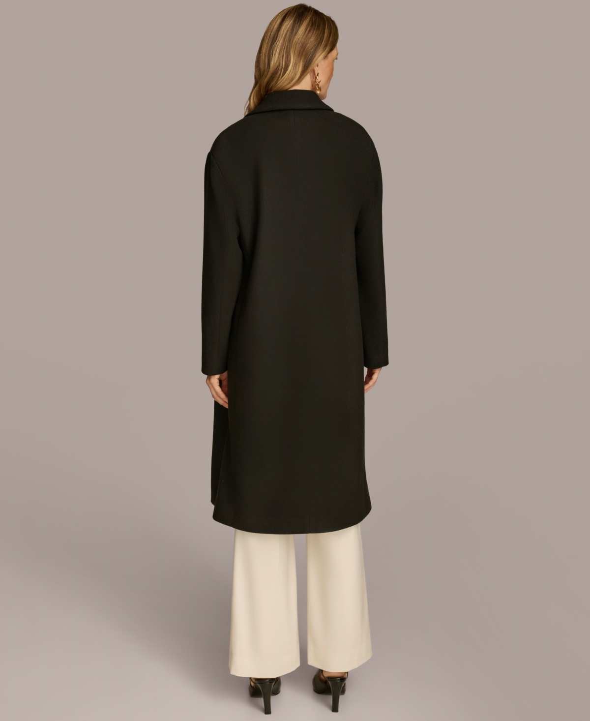 Donna Karan New York Women's Abstract Metallic Coat -gold Multi