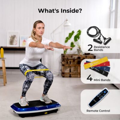 Waver Vibration Plate - Full Body Fitness Platform with Loop Bands for Weight Loss & Toning