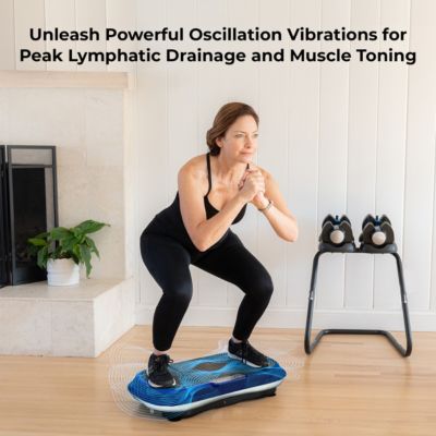 Waver Vibration Plate - Full Body Fitness Platform with Loop Bands for Weight Loss & Toning