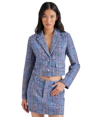 Steve Madden - Women's Seraphine Cropped Tweed Blazer