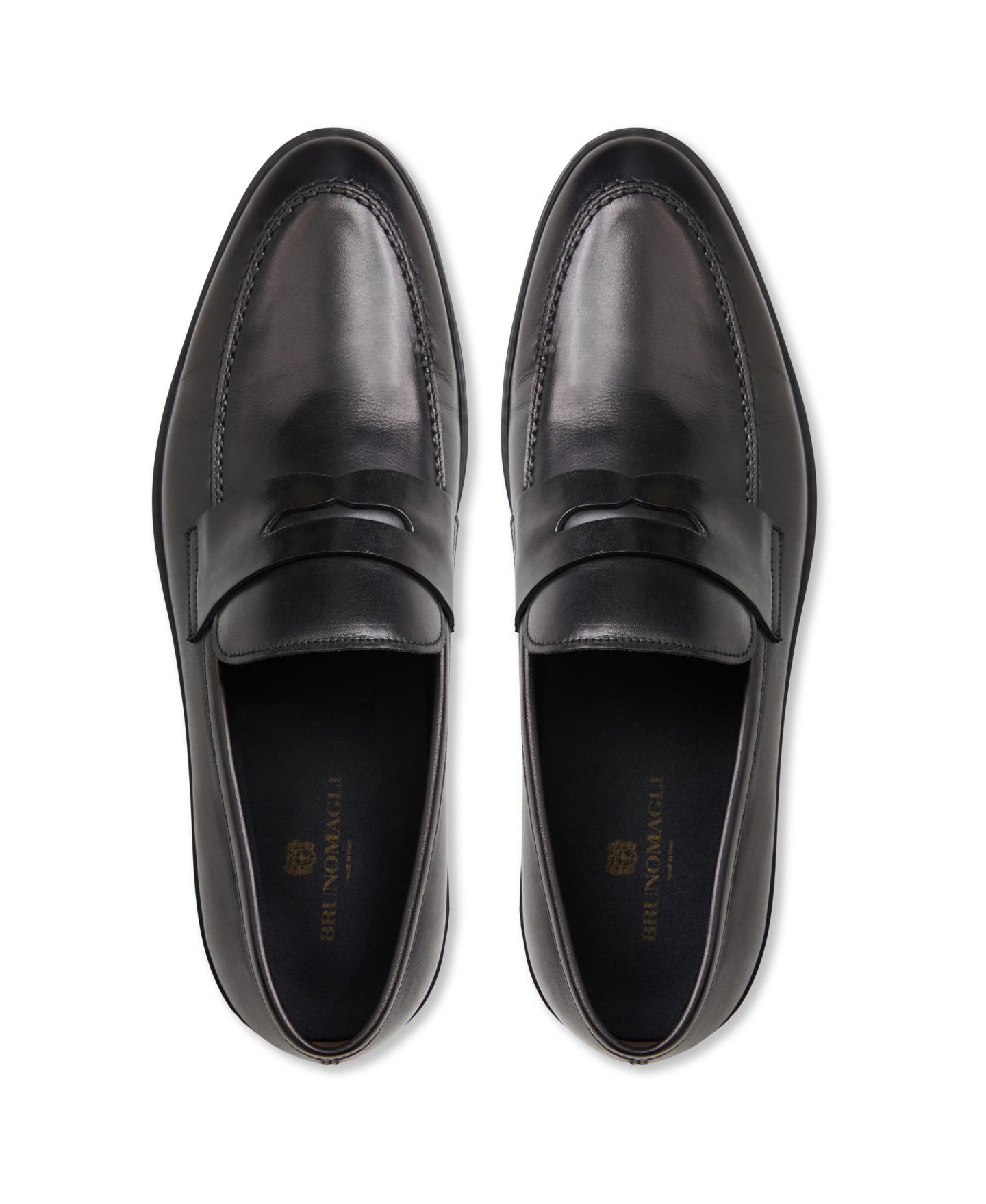 Мужские туфли Bruno Magli Prato Casual Loafer, цвет: Чёрный — фото 5