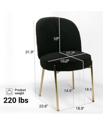 Teddy Set of 2  Fabric Adjustable Foot Nails Upholstered Seating  Dining Chair