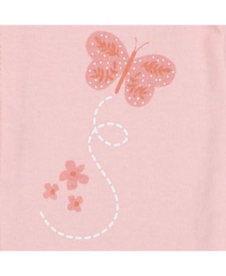 Baby Girls Boho Butterfly Footed Sleepers for Girls, 3 Pack
