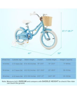 14-Inch Kids' Bike with Training Wheels and Adjustable Seat & Handlebar