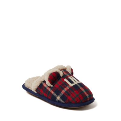 Kids Lil Bear Plaid Scuff House Slipper
