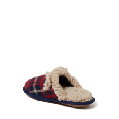 Kids Lil Bear Plaid Scuff House Slipper