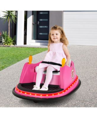 12V Kids' Electric Bumper Car with Flashing Lights for Toddlers