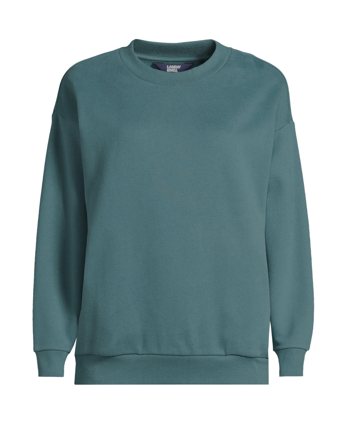 Lands' End Women's Serious Sweats Oversized Long Sleeve Crew Neck Sweatshirt