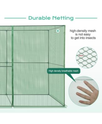 12'x4'x6' Crop Cage Plant Protection Netting Tent with Zipper for Vegetables Fruits and Plant, Suitable for Garden Yard and Lawn