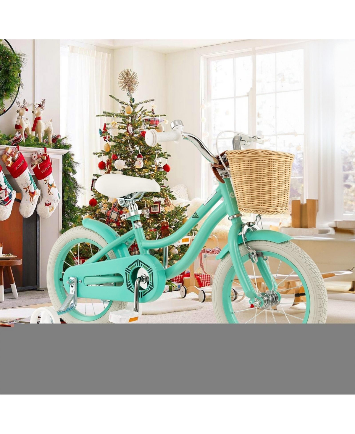 Hongge 14-Inch Kids Bike Adjustable with Training Wheels for 3-5 Years Old