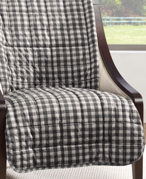 Shop Sure Fit Velvet Deluxe Pet Armless Chair Slipcover With Sanitize Odor Release In Dark Grey