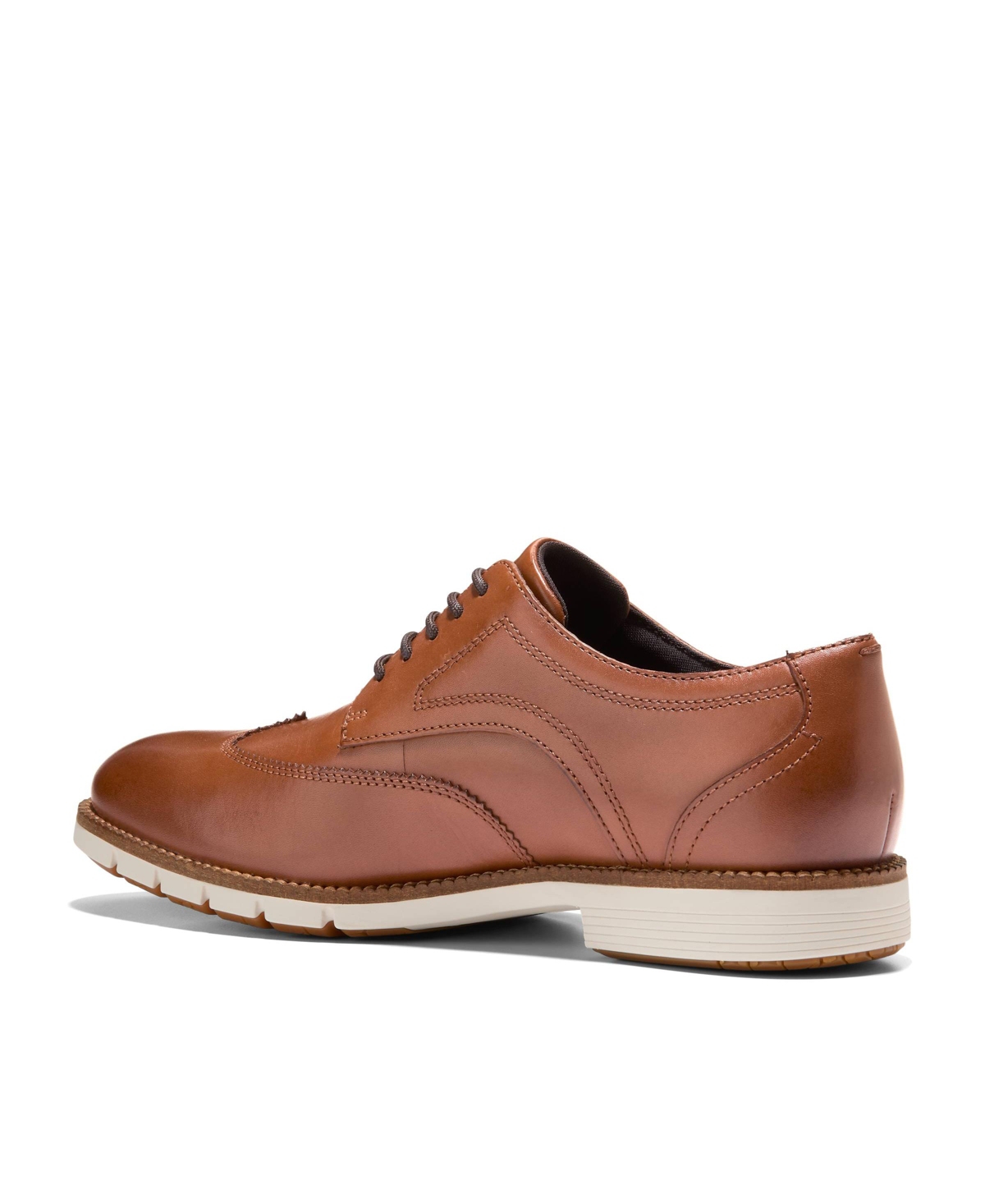 Cole Haan Men's Flex Grand Wingtip Lace-up Shoe In British Tan-ivory