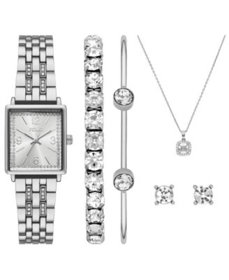 Women's Three Hand Silver-tone Alloy Watch, 24mm