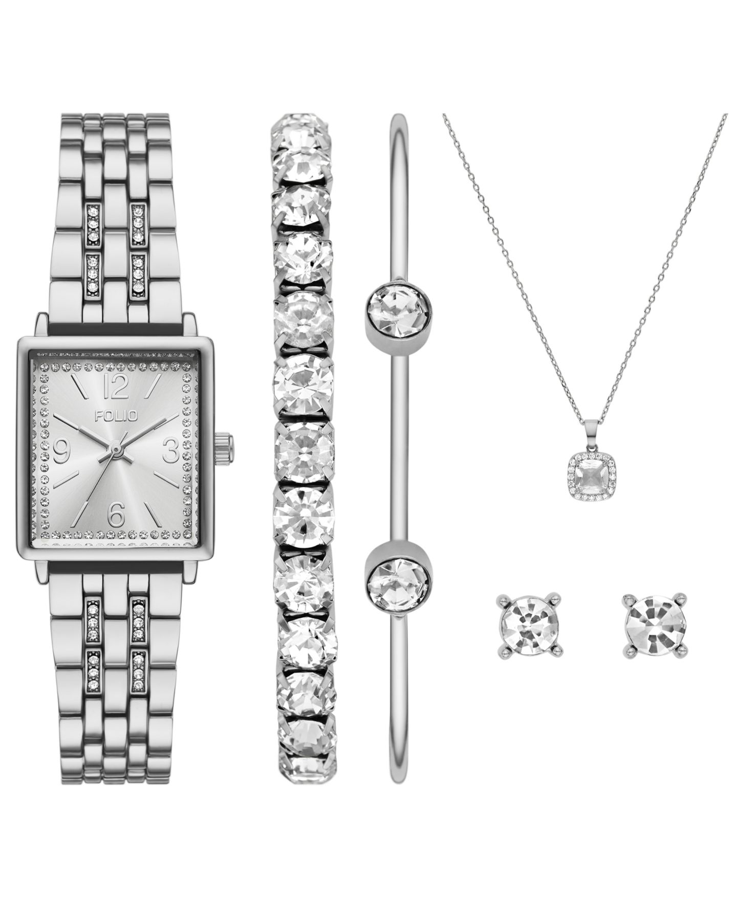 Женские часы Folio Three Hand Silver-tone Alloy Watch, 24mm — фото 1