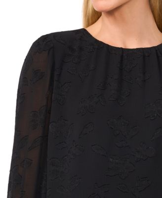 Women's Smocked-Cuff Blouse