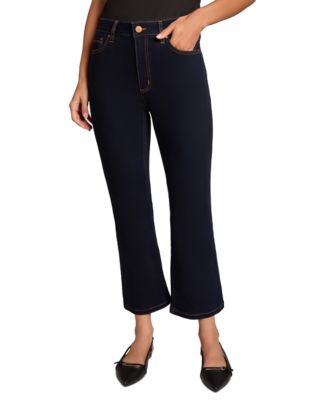 Jones New York - Petite High Rise Kick Flare Cropped Jeans