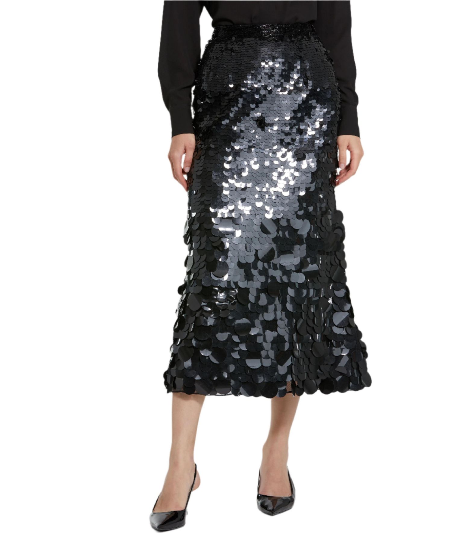 Women's Paillette Sequin Midi Skirt