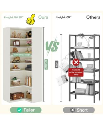 9-Tier Bookcase – Tall Freestanding Display Shelf with Open Shelves for Home Office, Living Room or Bedroom